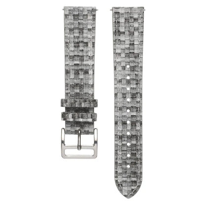 For GarminActive 5 / Samsung Galaxy Watch6 Classic 47mm 43mm Watch Band 20mm Braided PU Leather Wrist Strap