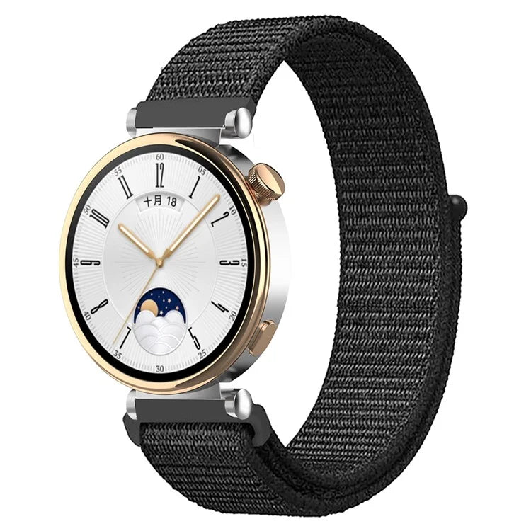 For Huawei Watch GT 4 41mm / Garmin Venu 3S Watch Band 18mm Nylon Loop Adjustable Wrist Strap