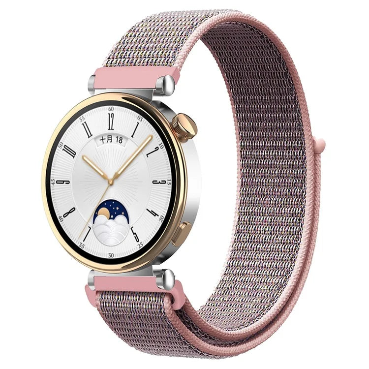 For Huawei Watch GT 4 41mm / Garmin Venu 3S Watch Band 18mm Nylon Loop Adjustable Wrist Strap