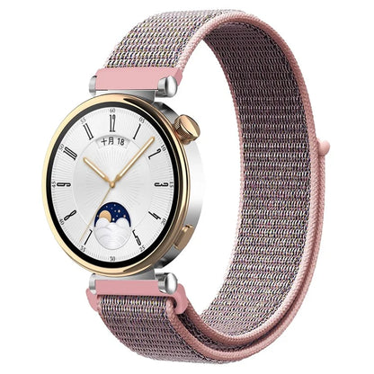 For Huawei Watch GT 4 41mm / Garmin Venu 3S Watch Band 18mm Nylon Loop Adjustable Wrist Strap