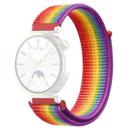 For Huawei Watch GT 4 41mm / Garmin Venu 3S Watch Band 18mm Nylon Loop Adjustable Wrist Strap