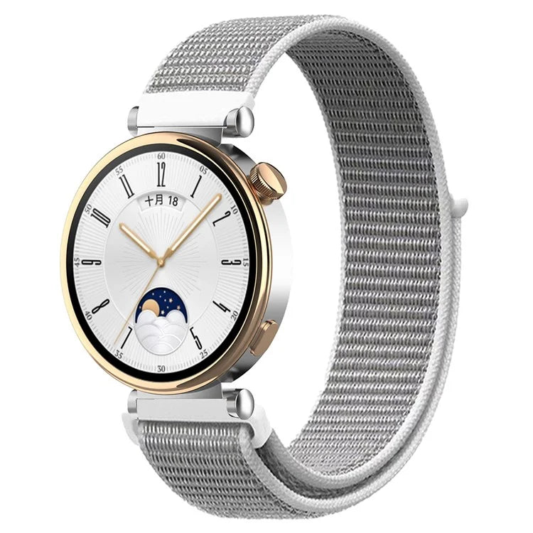 For Huawei Watch GT 4 41mm / Garmin Venu 3S Watch Band 18mm Nylon Loop Adjustable Wrist Strap