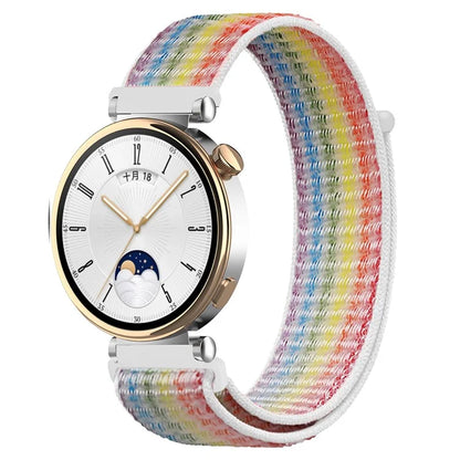 For Huawei Watch GT 4 41mm / Garmin Venu 3S Watch Band 18mm Nylon Loop Adjustable Wrist Strap