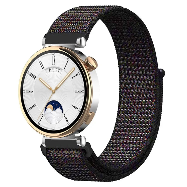 For Huawei Watch GT 4 41mm / Garmin Venu 3S Watch Band 18mm Nylon Loop Adjustable Wrist Strap