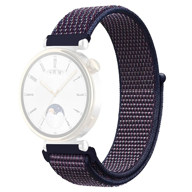 For Huawei Watch GT 4 41mm / Garmin Venu 3S Watch Band 18mm Nylon Loop Adjustable Wrist Strap