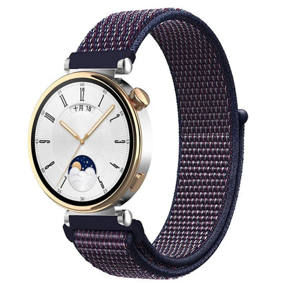 For Huawei Watch GT 4 41mm / Garmin Venu 3S Watch Band 18mm Nylon Loop Adjustable Wrist Strap