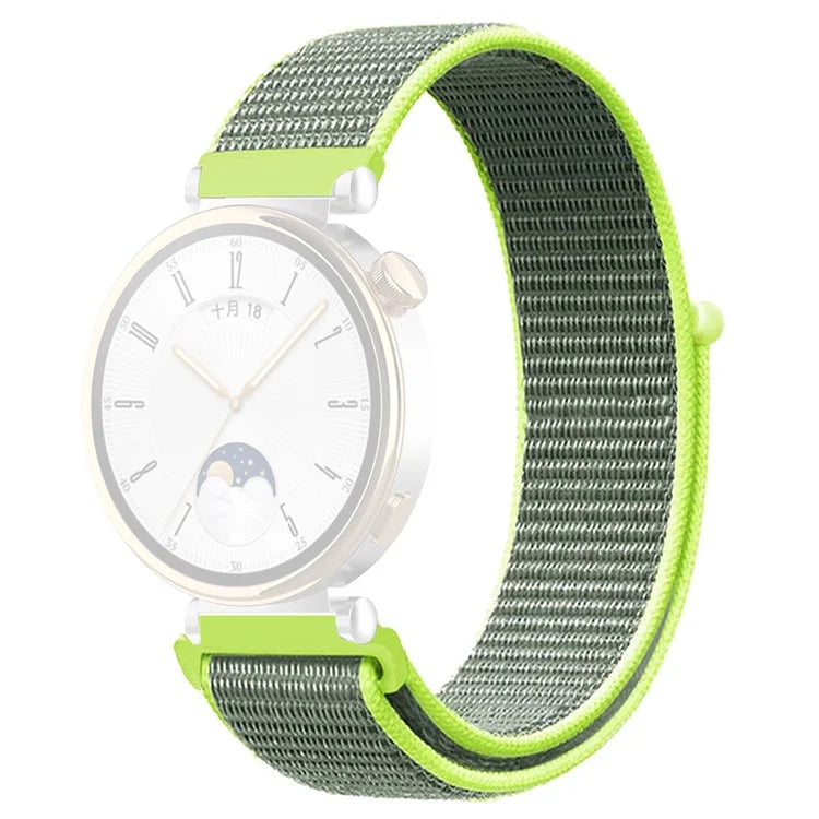 For Huawei Watch GT 4 41mm / Garmin Venu 3S Watch Band 18mm Nylon Loop Adjustable Wrist Strap