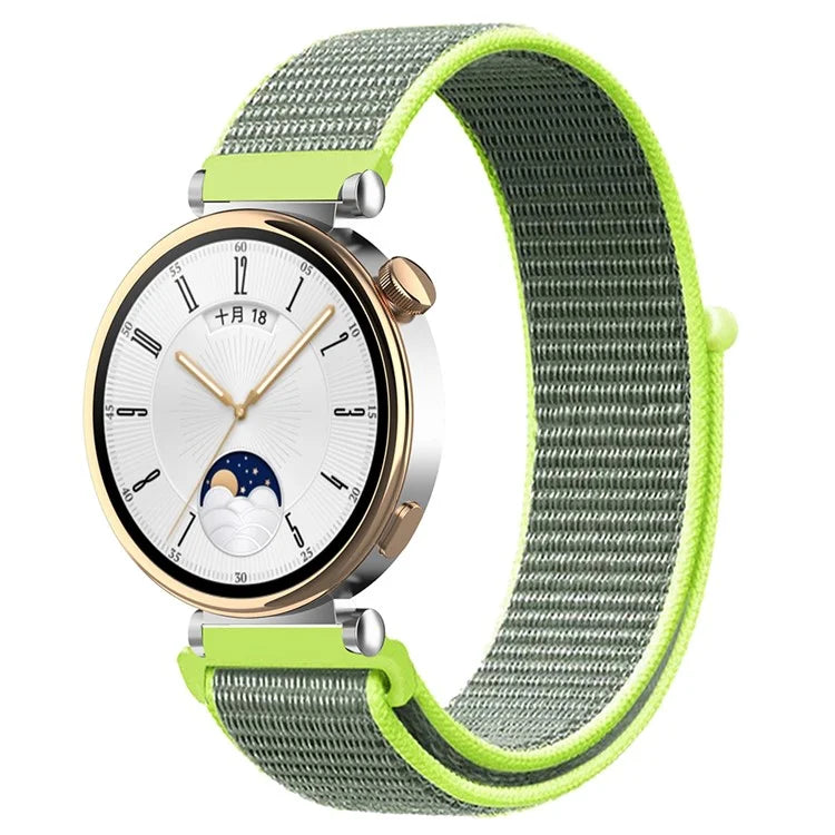 For Huawei Watch GT 4 41mm / Garmin Venu 3S Watch Band 18mm Nylon Loop Adjustable Wrist Strap