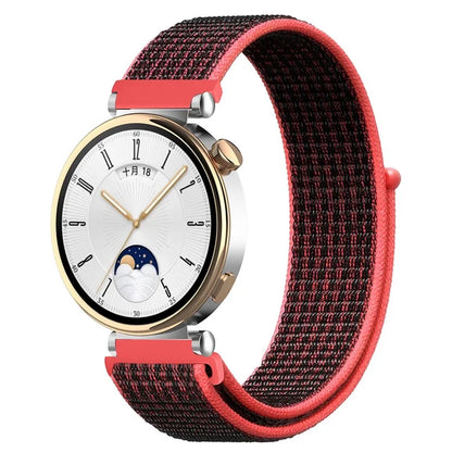 For Huawei Watch GT 4 41mm / Garmin Venu 3S Watch Band 18mm Nylon Loop Adjustable Wrist Strap