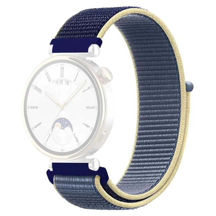 For Huawei Watch GT 4 41mm / Garmin Venu 3S Watch Band 18mm Nylon Loop Adjustable Wrist Strap