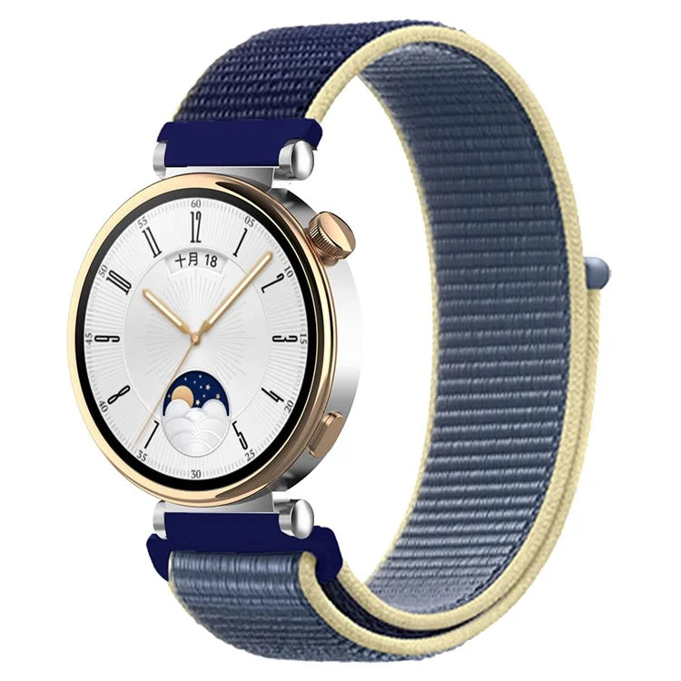 For Huawei Watch GT 4 41mm / Garmin Venu 3S Watch Band 18mm Nylon Loop Adjustable Wrist Strap