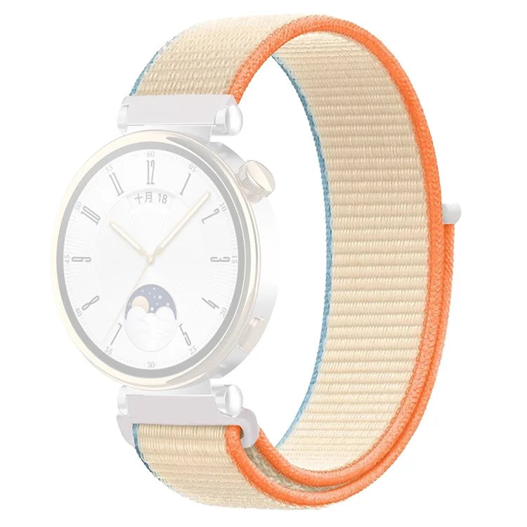 For Huawei Watch GT 4 41mm / Garmin Venu 3S Watch Band 18mm Nylon Loop Adjustable Wrist Strap