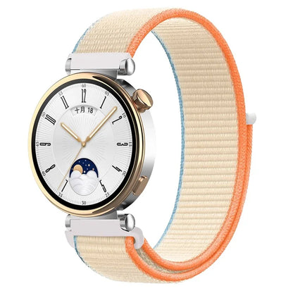 For Huawei Watch GT 4 41mm / Garmin Venu 3S Watch Band 18mm Nylon Loop Adjustable Wrist Strap
