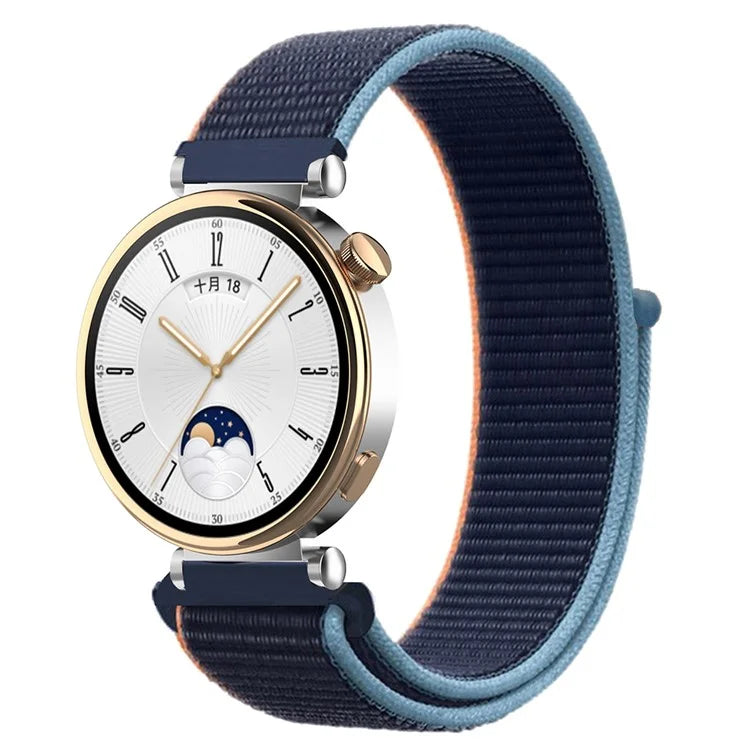 For Huawei Watch GT 4 41mm / Garmin Venu 3S Watch Band 18mm Nylon Loop Adjustable Wrist Strap