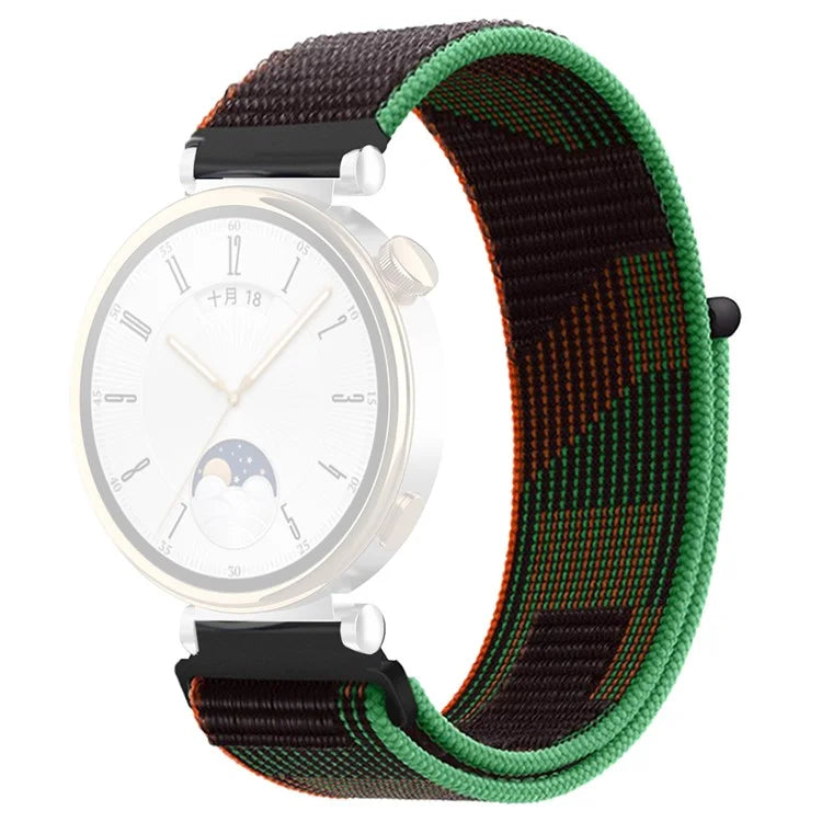 For Huawei Watch GT 4 41mm / Garmin Venu 3S Watch Band 18mm Nylon Loop Adjustable Wrist Strap