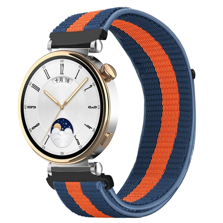 For Huawei Watch GT 4 41mm / Garmin Venu 3S Watch Band 18mm Nylon Loop Adjustable Wrist Strap