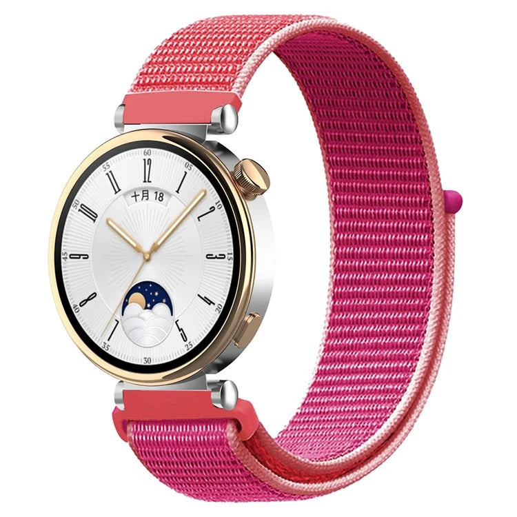 For Huawei Watch GT 4 41mm / Garmin Venu 3S Watch Band 18mm Nylon Loop Adjustable Wrist Strap
