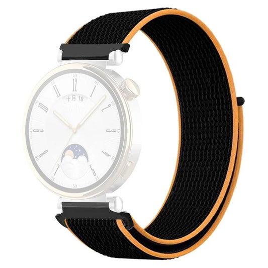 For Huawei Watch GT 4 41mm / Garmin Venu 3S Watch Band 18mm Nylon Loop Adjustable Wrist Strap+Orange