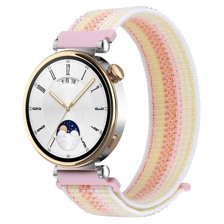 For Huawei Watch GT 4 41mm / Garmin Venu 3S Watch Band 18mm Nylon Loop Adjustable Wrist Strap