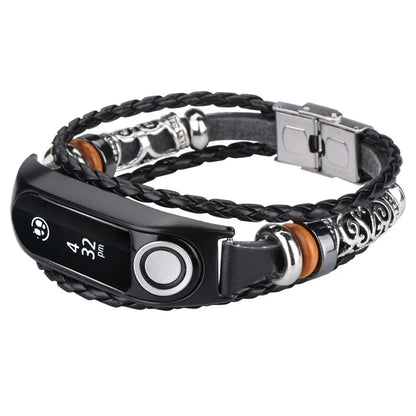 For TomTom Touch Vintage Watch Strap Ethnic Style DIY Beaded Bracelet