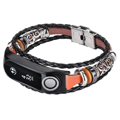 For TomTom Touch Vintage Watch Strap Ethnic Style DIY Beaded Bracelet