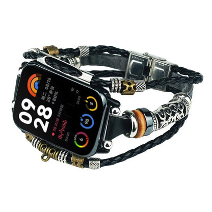 For Xiaomi Smart Band 8 Pro Watch Band Retro Ethnic Style Beads Watch Strap Bracelet