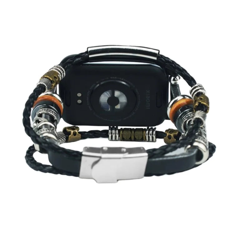 For Xiaomi Smart Band 8 Pro Watch Band Retro Ethnic Style Beads Watch Strap Bracelet