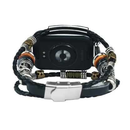 For Xiaomi Smart Band 8 Pro Watch Band Retro Ethnic Style Beads Watch Strap Bracelet
