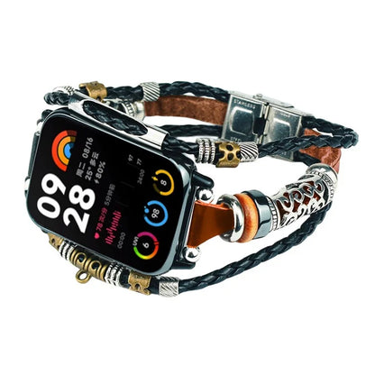For Xiaomi Smart Band 8 Pro Watch Band Retro Ethnic Style Beads Watch Strap Bracelet
