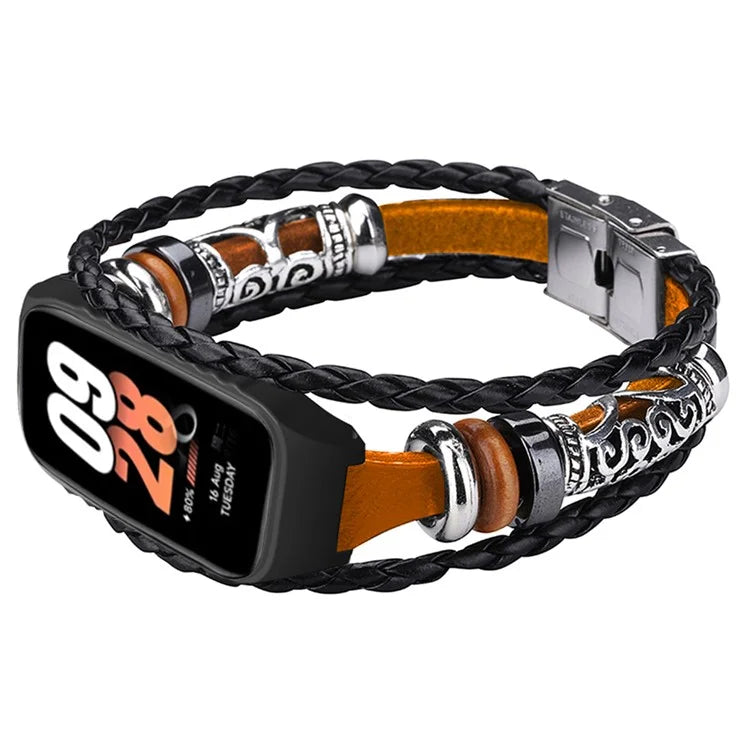 For Xiaomi Smart Band 8 Active Beads Watch Strap Ethnic DIY Watch Band Replacement