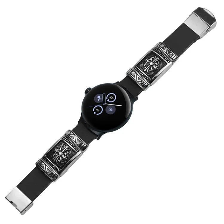 For Google Pixel Watch / Watch 2 Replacement Strap Ethnic Embossed Bracelets Watch Band