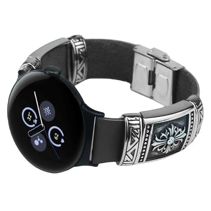 For Google Pixel Watch / Watch 2 Replacement Strap Ethnic Embossed Bracelets Watch Band