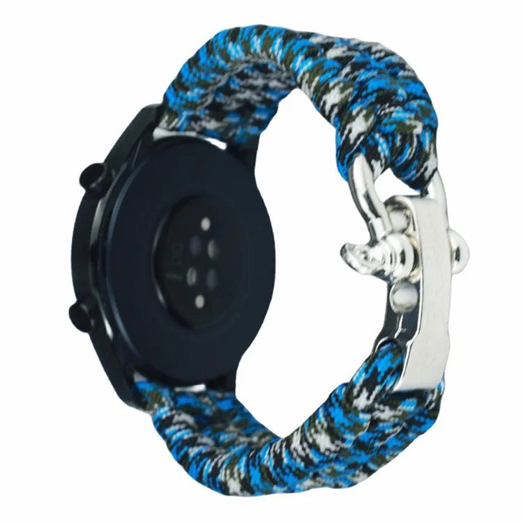 For Huawei Watch GT4 46mm / Samsung Galaxy Watch3 45mm Watch Strap 22mm Braided Rope Wrist Band