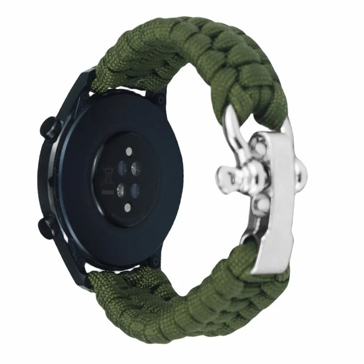 For Huawei Watch GT4 46mm / Samsung Galaxy Watch3 45mm Watch Strap 22mm Braided Rope Wrist Band