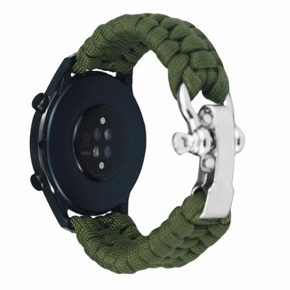 For Huawei Watch GT4 46mm / Samsung Galaxy Watch3 45mm Watch Strap 22mm Braided Rope Wrist Band