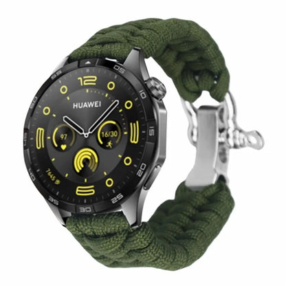 For Huawei Watch GT4 46mm / Samsung Galaxy Watch3 45mm Watch Strap 22mm Braided Rope Wrist Band