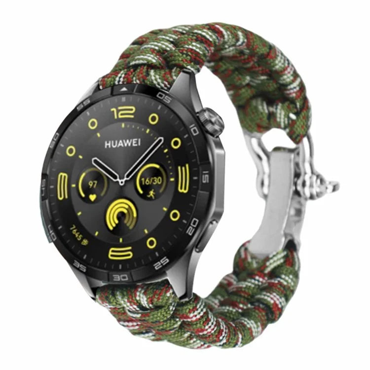 For Huawei Watch GT4 46mm / Samsung Galaxy Watch3 45mm Watch Strap 22mm Braided Rope Wrist Band