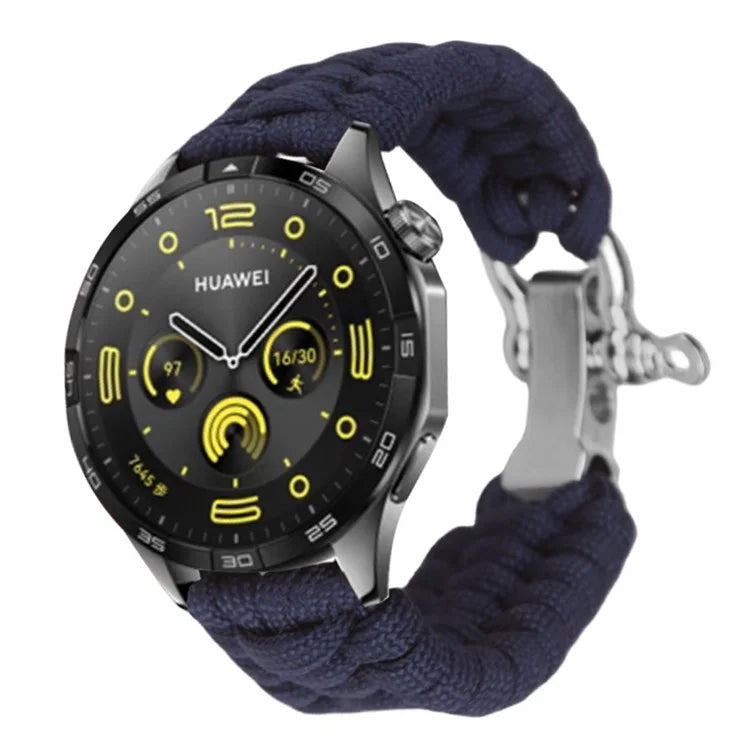 For Huawei Watch GT4 46mm / Samsung Galaxy Watch3 45mm Watch Strap 22mm Braided Rope Wrist Band