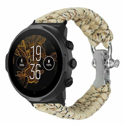 For Suunto Spartan Sport Wrist HR Baro / Suunto 7 / Suunto 9 24mm Watch Band Braided Rope Wrist Strap Bracelet