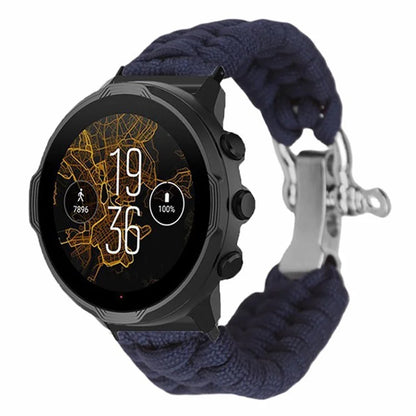 For Suunto Spartan Sport Wrist HR Baro / Suunto 7 / Suunto 9 24mm Watch Band Braided Rope Wrist Strap Bracelet
