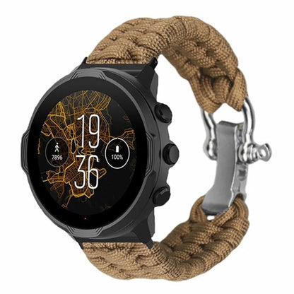 For Suunto Spartan Sport Wrist HR Baro / Suunto 7 / Suunto 9 24mm Watch Band Braided Rope Wrist Strap Bracelet
