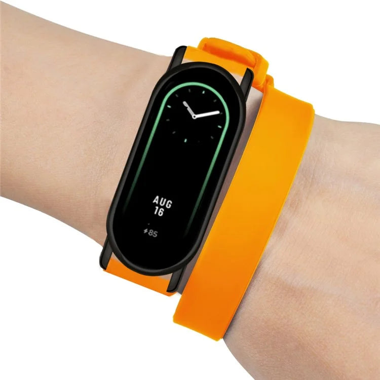 For Xiaomi Smart Band 8 / 8 NFC Watch Bands Silicone Strap with Metal Connector