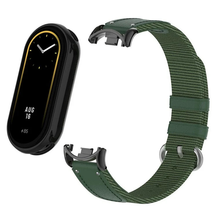 For Xiaomi Smart Band 8 / Band 8 NFC Woven Canvas Smartwatch Strap Adjustable Watch Band