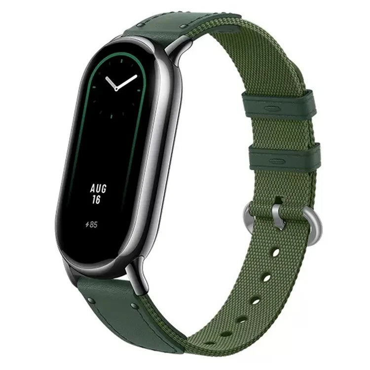 For Xiaomi Smart Band 8 / Band 8 NFC Woven Canvas Smartwatch Strap Adjustable Watch Band