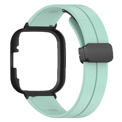 For Xiaomi Redmi Watch 3 Watch Band Black Magnetic Buckle Silicone Wrist Strap with Watch Case
