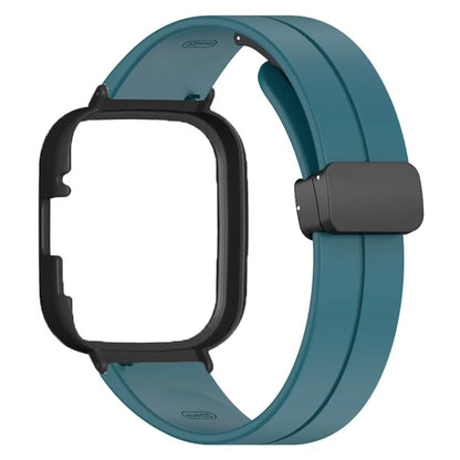 For Xiaomi Redmi Watch 3 Watch Band Black Magnetic Buckle Silicone Wrist Strap with Watch Case