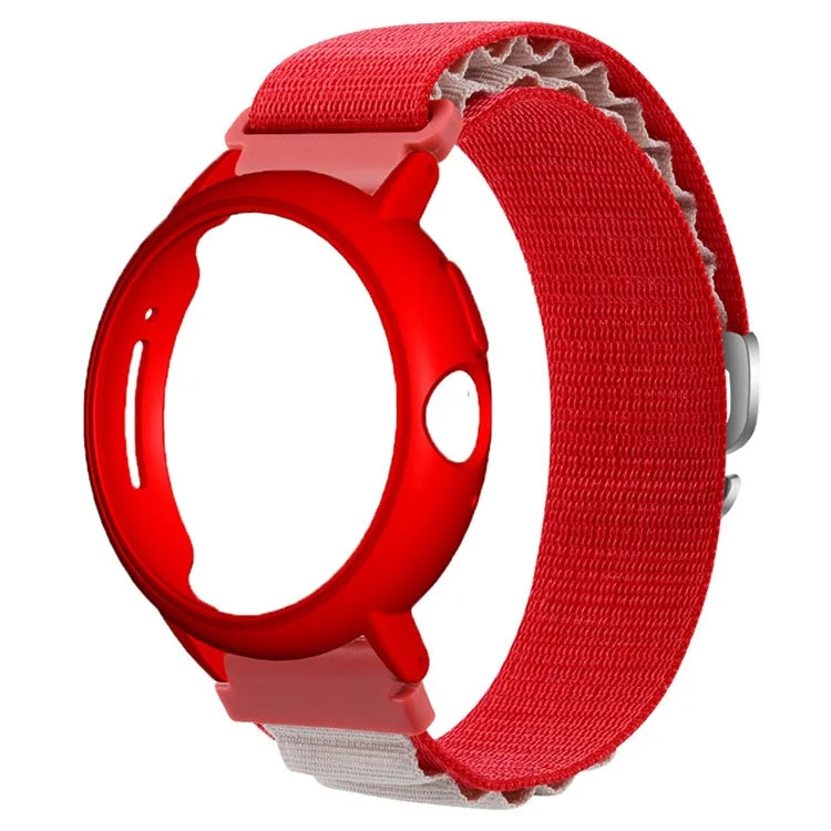 For Google Pixel Watch / Pixel Watch 2 Watch Band Nylon Loop Wrist Strap with Watch Case