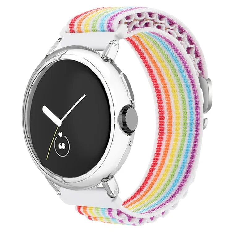 For Google Pixel Watch / Pixel Watch 2 Watch Band Nylon Loop Wrist Strap with Watch Case