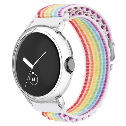 For Google Pixel Watch / Pixel Watch 2 Watch Band Nylon Loop Wrist Strap with Watch Case