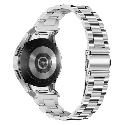For Samsung Galaxy Watch4 40mm / 44mm / Watch4 Classic 42mm / 46mm / Watch 5 40 / 44mm Watch Strap Stainless Steel Watchband, Silver